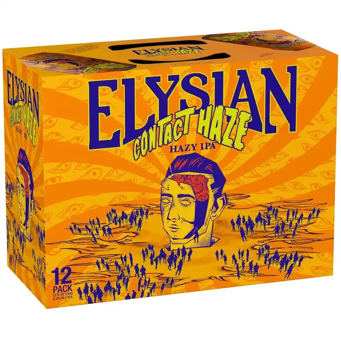 Elysian Brewing Contact Haze Hazy IPA, 12 Pack 12 FL OZ Cans