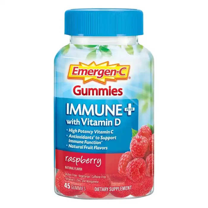 Emergen-C Gummies Raspberry Immune Plus with Vitamin D 45 ea