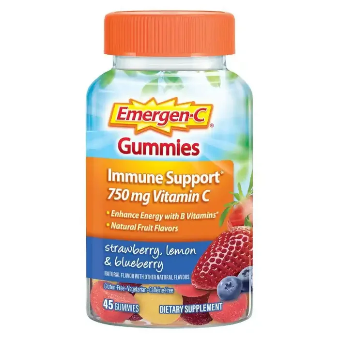 Emergen-C Vitamin C Gummies – Strawberry, Lemon & Blueberry – 45ct