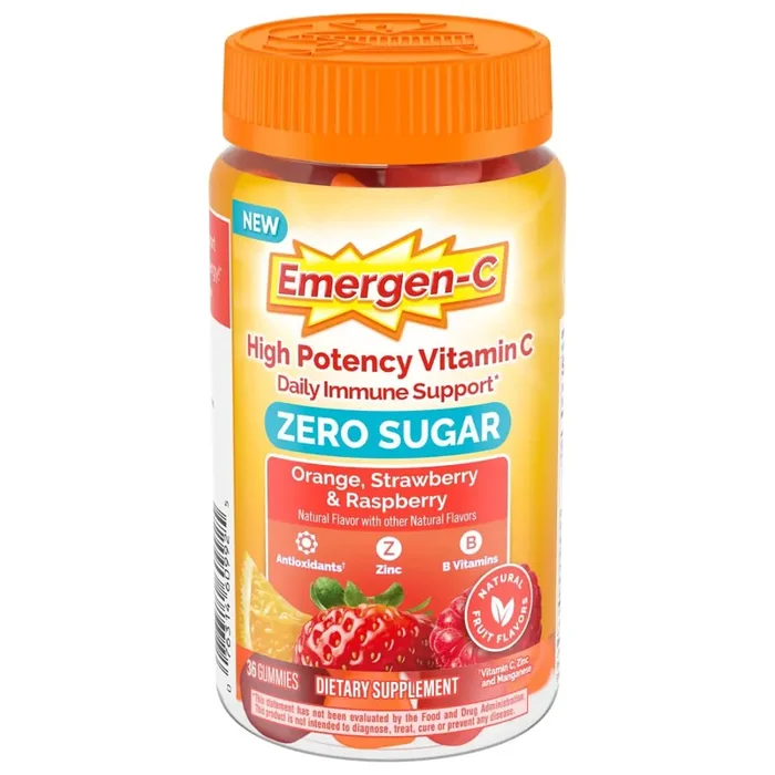 Emergen-C Zero Sugar Immune Support Adult Gummies 36 Count