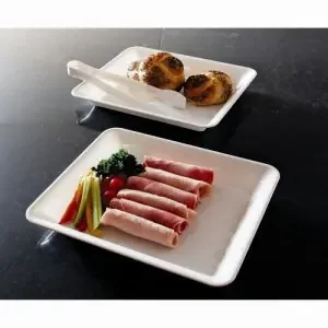 Emi Yoshi Rectangle Plates – White 6 Inch