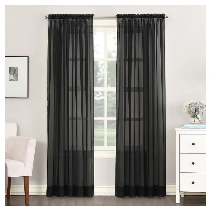 Emily Sheer Panel Black 59×84″