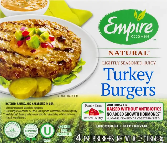 Empire Kosher Natural Turkey Burgers 4 ea