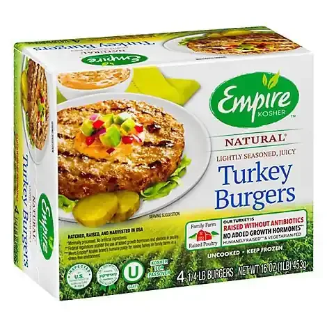 Empire Kosher Turkey Burgers – 16 Oz