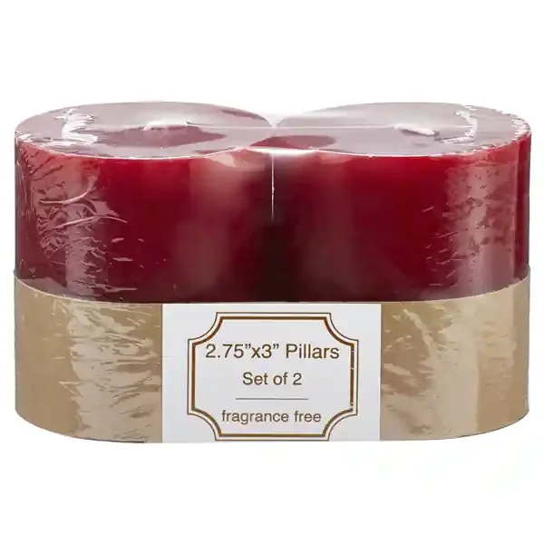 Empire Red Unscented Pillars