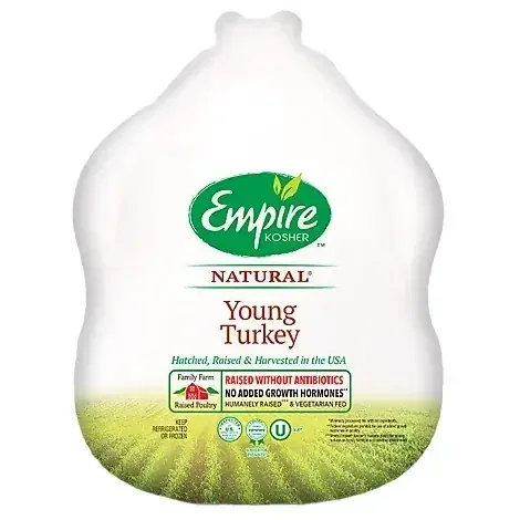 Empire Whole Turkey Hen Kosher Frozen – Weight Between 10-14 Lb