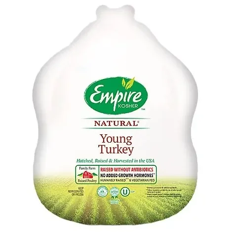 Empire Whole Turkey Tom Kosher Frozen – Weight Between 16-20 Lb