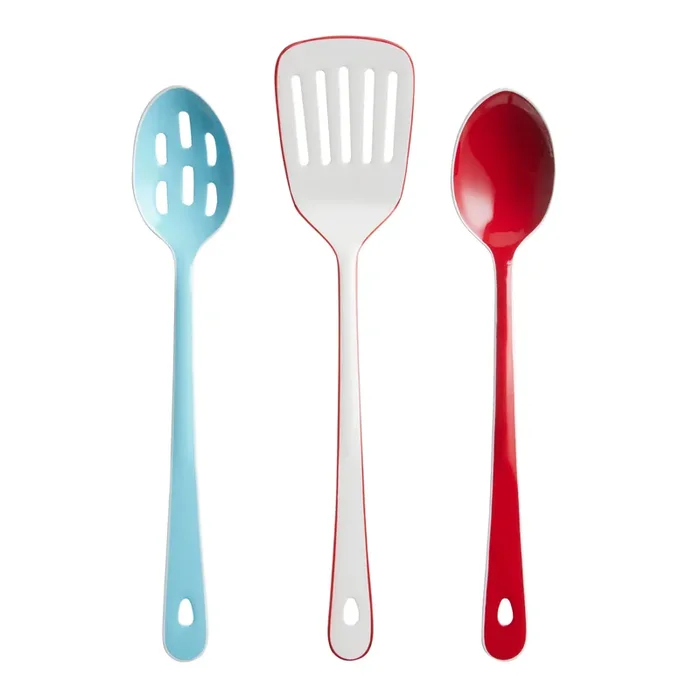 Enameled Stainless Steel Utensils Set of 3