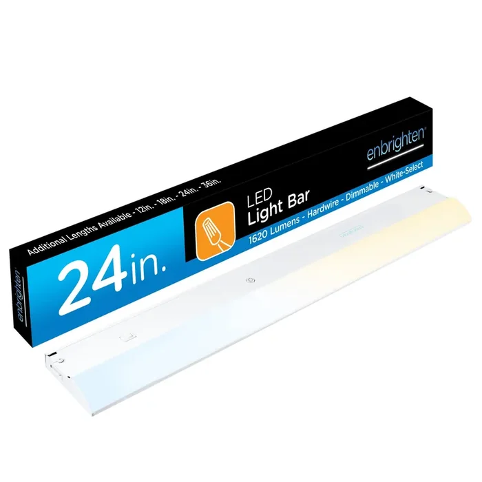 Enbrighten 12-in Plug-in LED Under Cabinet Light Bar