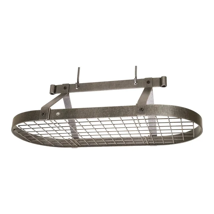 Enclume 36 Inch Hammered Steel Ceiling Pot Rack