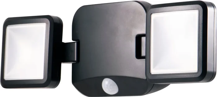 Energizer 120 -Degree 40 -Wattage Equivalent Battery-operated LED Black 2 -Head Motion-Activated Flood Light 600 -Lumen