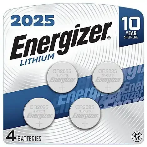 Energizer 2025 3v Lithium Coin Batteries – 4 Count