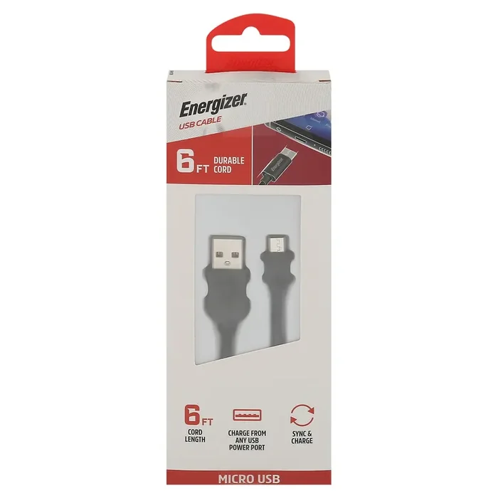 Energizer 6 Foot Micro USB USB Cable 1 ea