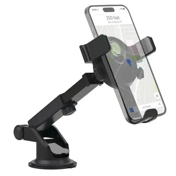 Energizer Car Accessory Dash and Window Extendable Mount Automotive Electronics, iPhone Holder, Black, 1-Year Warranty