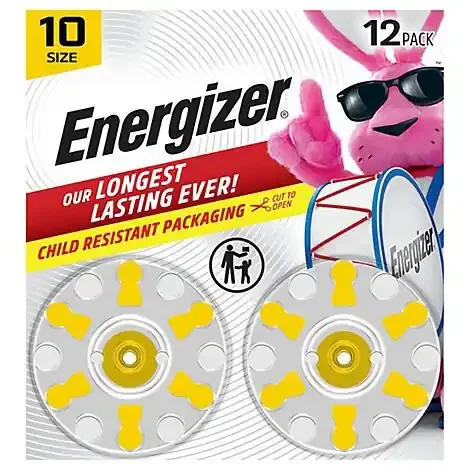 Energizer Hearing Aid Zinc Air 10 Batteries – 12 Pack – 12 CT