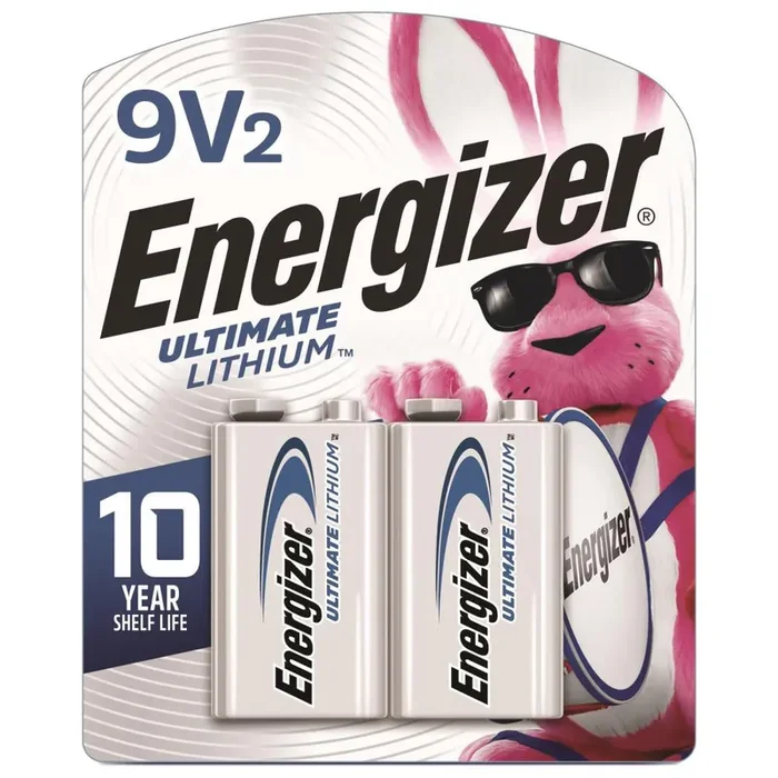Energizer Ultimate Lithium 9-Volt Batteries 2 -Pack