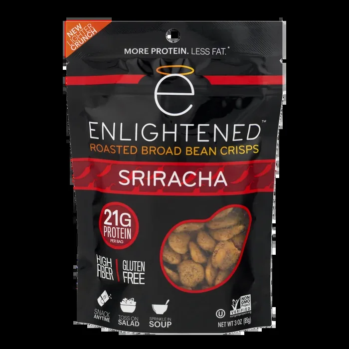 Enlightened Broad Beans, Sweet Sriracha, Crunchy