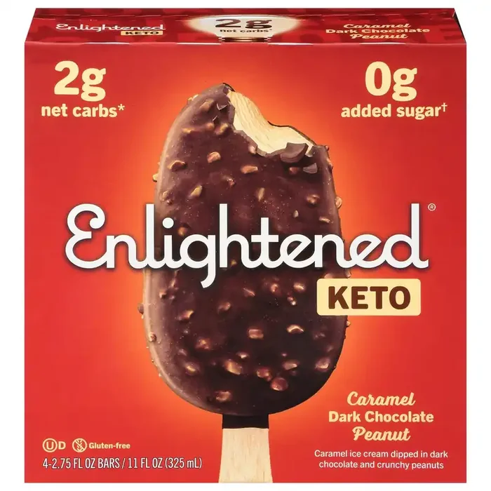 Enlightened Keto Collection Caramel Dark Chocolate Peanut Keto Bars