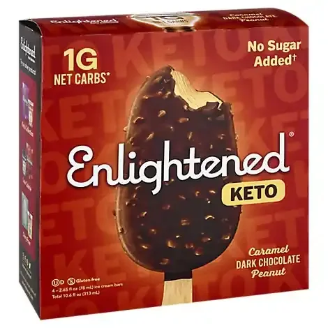 Enlightened Keto Ice Cream Dark Chocolate Peanut – 4-2.65 Fz
