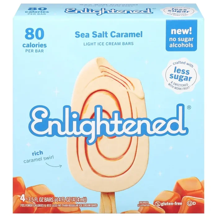 Enlightened Light Sea Salt Caramel Ice Cream Bars 4 – 3.5 fl oz