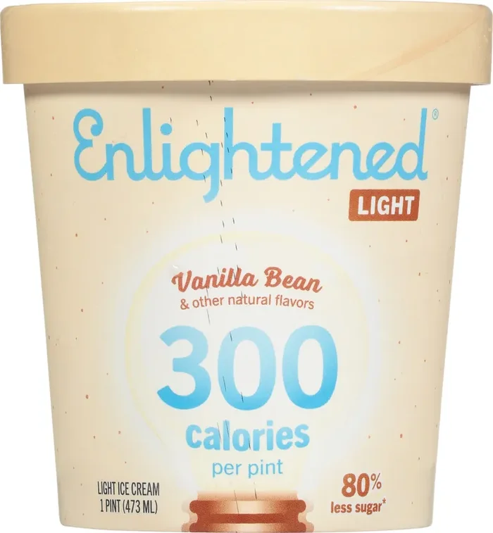Enlightened Light Vanilla Bean Ice Cream 1 pt Cup Tub
