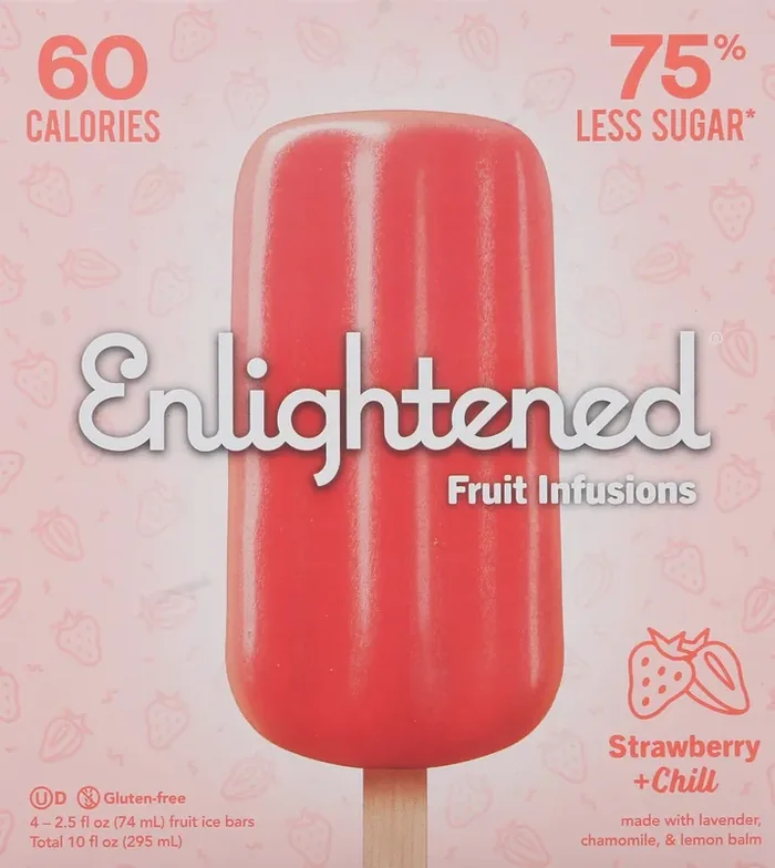 Enlightened Strawberry + Chill Fruit Infusions 4 – 2.5 fl oz Bars