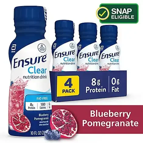 Ensure Clear Nutrition Drink Ready To Drink Blueberry Pomegranate – 4-10 Fl. Oz.