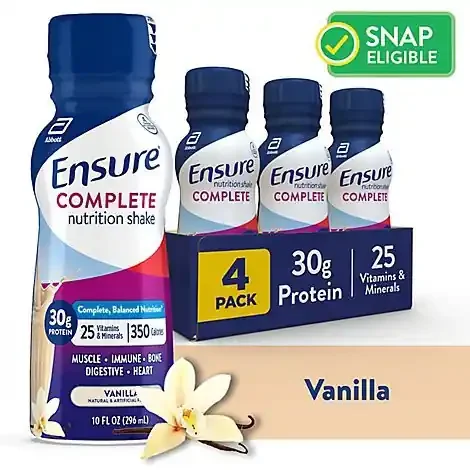 Ensure Complete Vanilla Nutrition Shake – 4-10 Fl. Oz.