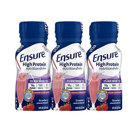 Ensure High Protein Nutrition Shake Ready To Drink Strawberry – 6-8 Fl. Oz.