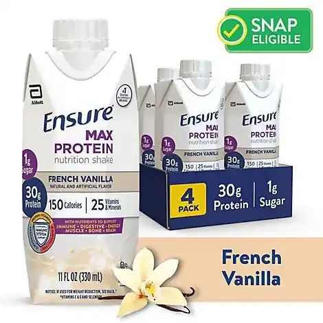 Ensure Max Protein Nutrition Shake Ready To Drink French Vanilla – 4-11 Fl. Oz.