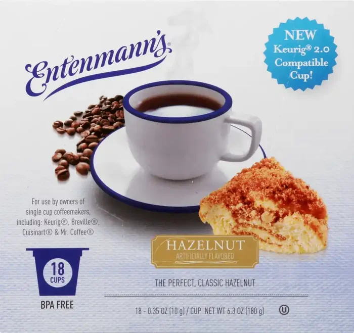 Entenmann‘s Coffee, Medium Roast, Hazelnut, Cups- 18 ct