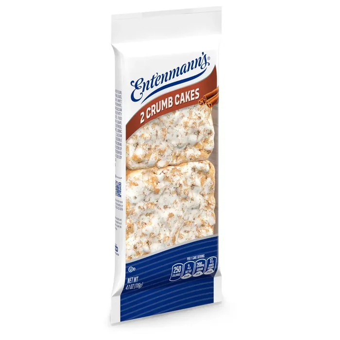 Entenmann‘s Crumb Cakes, 2 count, Cinnamon Crumb Cakes, 4.1 oz Bag