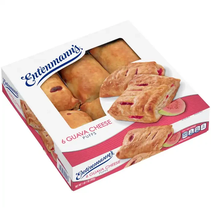 Entenmann‘s Guava Cheese Puffs, 6 count, Pastries, 17 oz Box