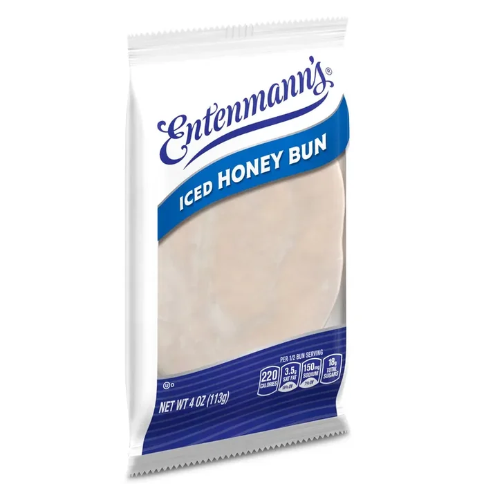 Entenmann‘s Iced Honey Bun, 4 oz, Vanilla Pastries, Bag