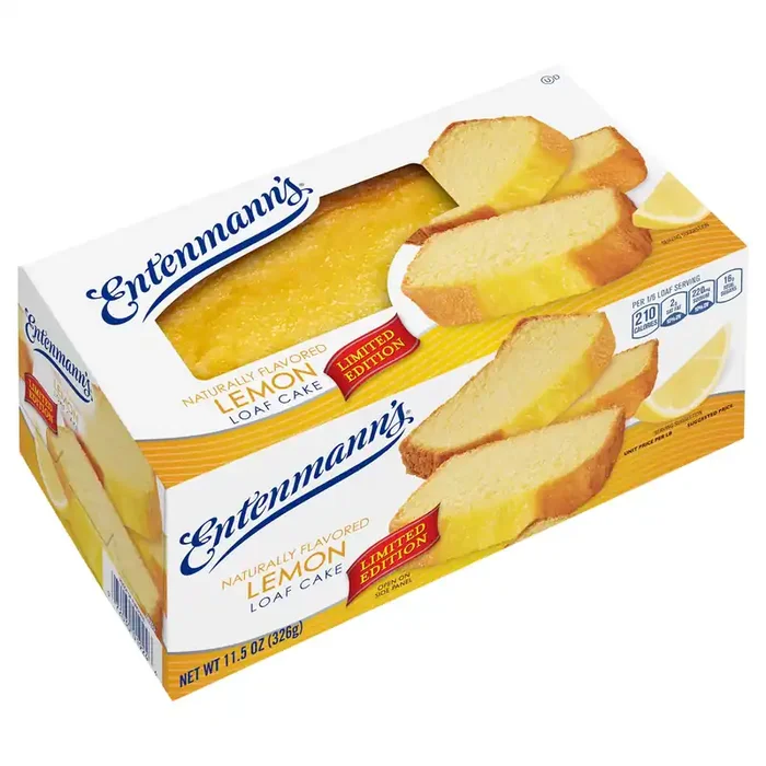 Entenmann‘s Lemon Loaf Cake, 11.5 oz, Loaf Cake, Box