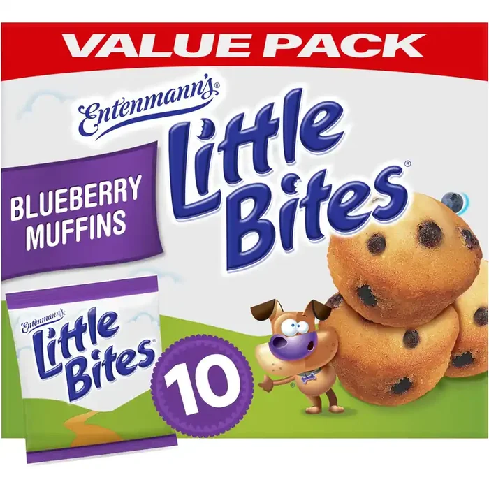 Entenmann‘s Little Bites Blueberry Muffins, 10 packs, Mini Muffins, 16.5 oz Multipack