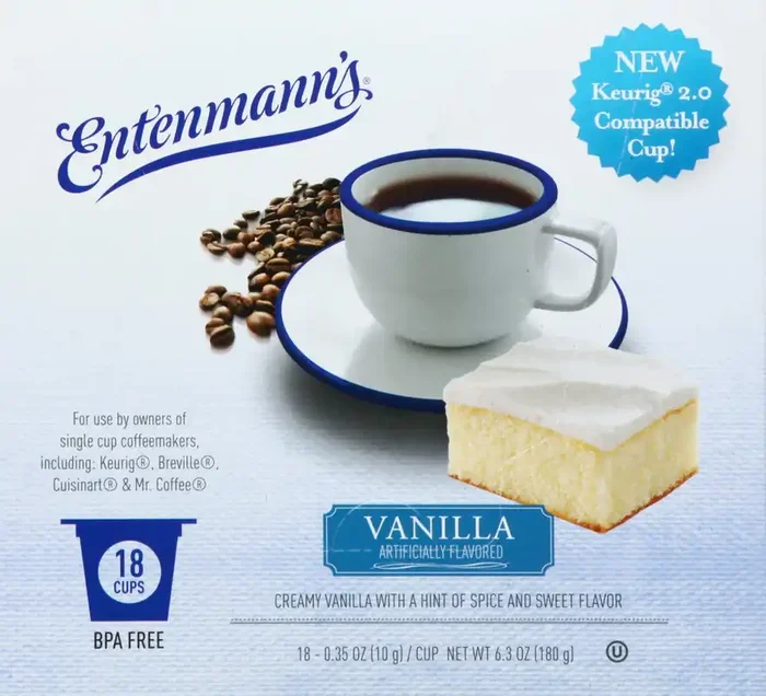 Entenmann‘s Medium Roast Cups Vanilla Coffee – 18 ct