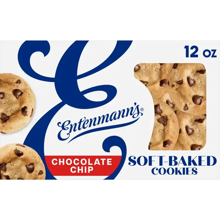 Entenmann‘s Soft-Baked Chocolate Chip Cookies, 12 oz, Cookies, Box