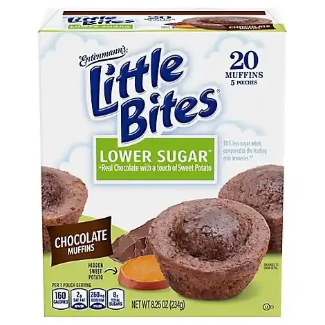 Entenmanns Little Bites Lower Sugar Chocolate Muffins 5 Pouches – 8.25 Oz