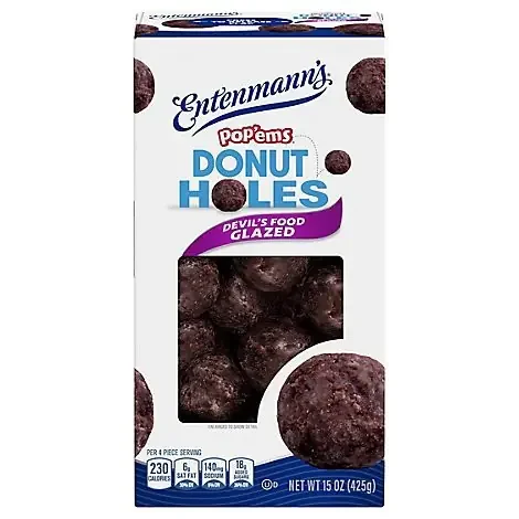Entenmanns Popems Devils Food Glazed Donut Holes – 15 OZ