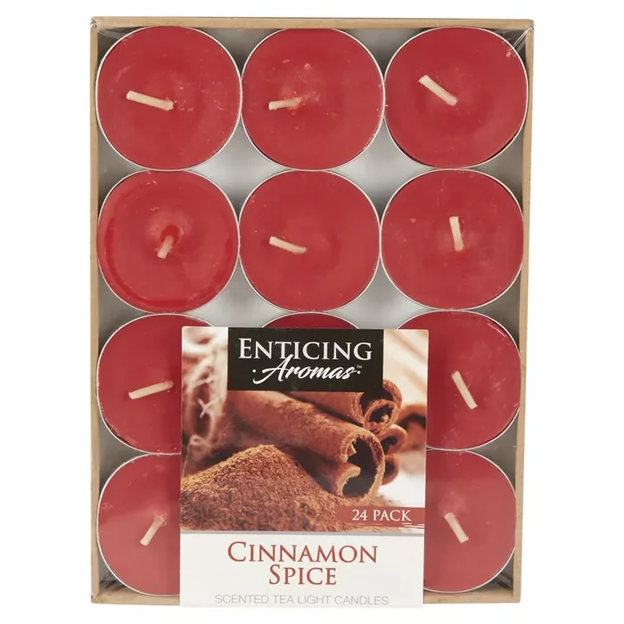 Enticing Aromas Cinnamon Spice Tealights – 24 ct