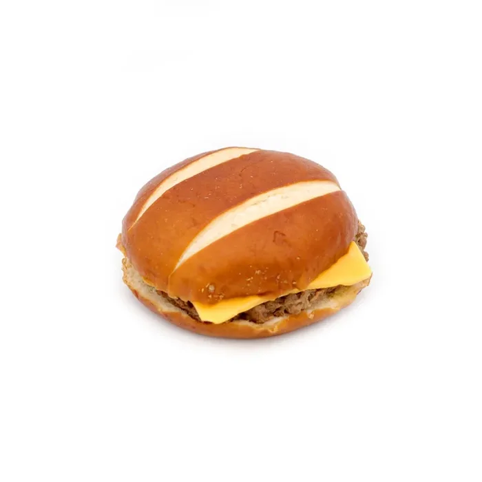 Entree Single Pub Cheeseburger On Pretzel Bun