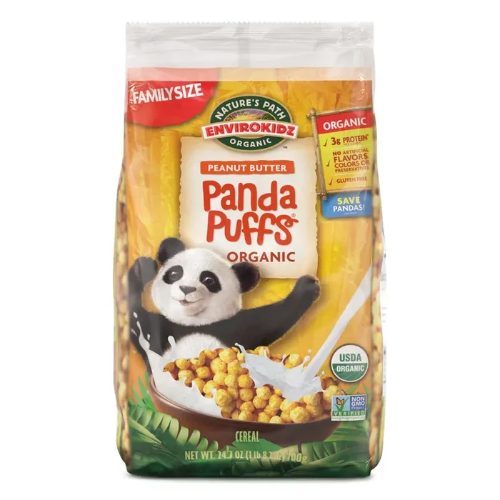 EnviroKidz Nature‘s Path EnviroKidz Organic Panda Puffs Cold Cereal 24.7oz EcoPac Bag