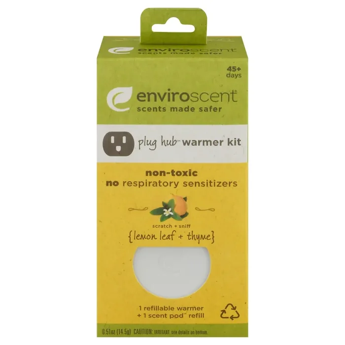Enviroscent Lemon Leaf & Thyme Plug Hub & Pod Kit – Each