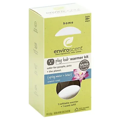 Enviroscent Spring Water & Lotus Plug Hub & Pod Kit – Each