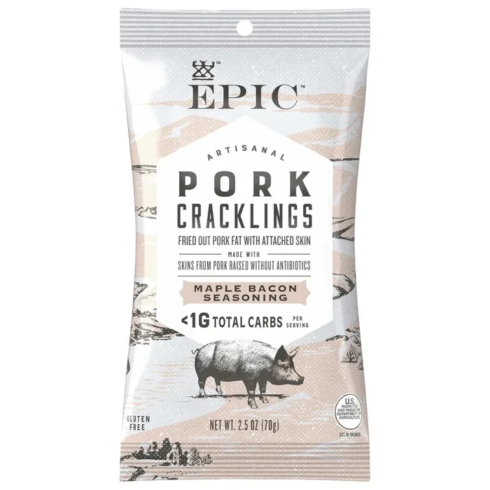 Epic Maple Bacon Pork Cracklings, Keto Friendly, Paleo Friendly, 2.5oz