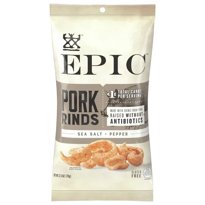 Epic Oven Baked Pork Rinds With Sea Salt & Pepper