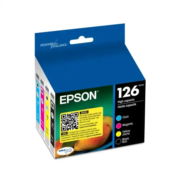 Epson 126 Multi-Pack – 4-pack – High Capacity – black, yellow, cyan, magenta – original – ink cartridge – – T126120BCS