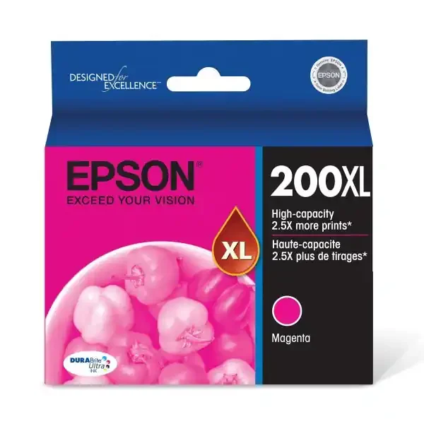 Epson 200Xl, (T200Xl320-S) Durabrite Ultra High-Yield Magenta Ink Cartridge