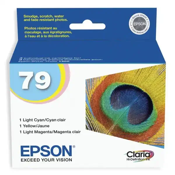 Epson 79, (T079921-S) Claria Hi-Definition High-Capacity Color Ink Cartridges, Pack Of 3